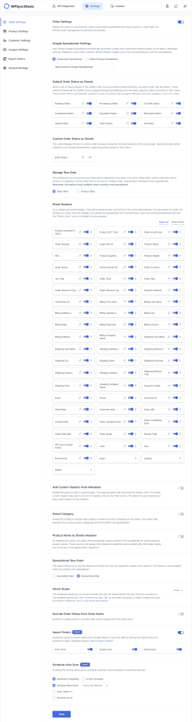 WooCommerce For Order Settings