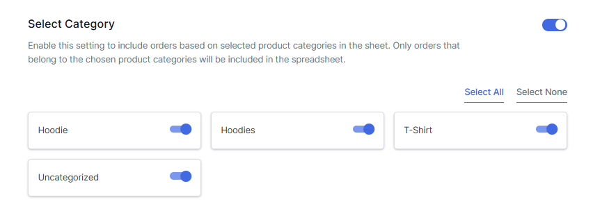 Select Category