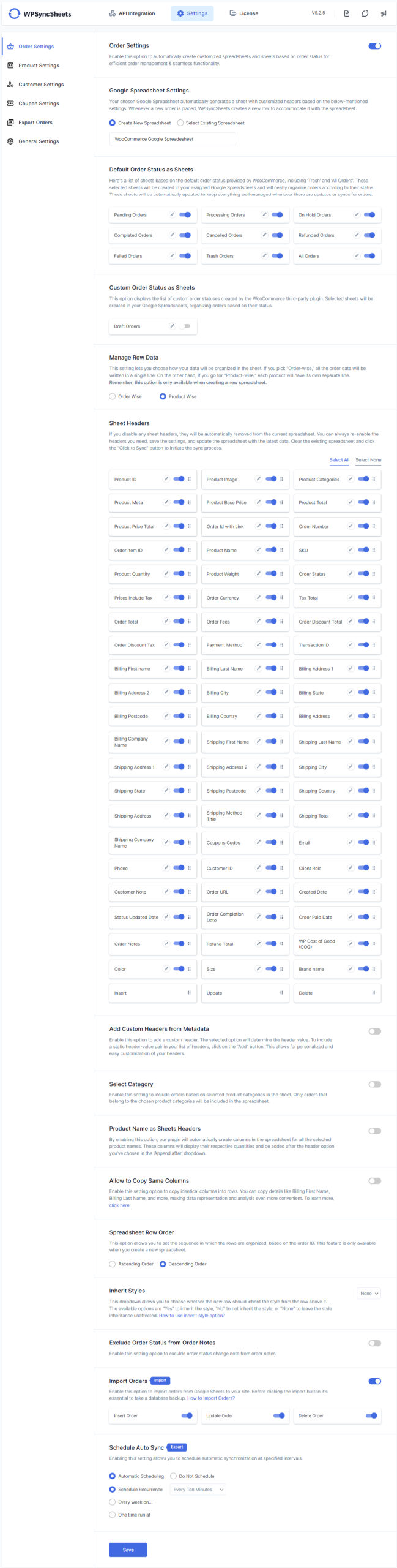 Create New Spreadsheets