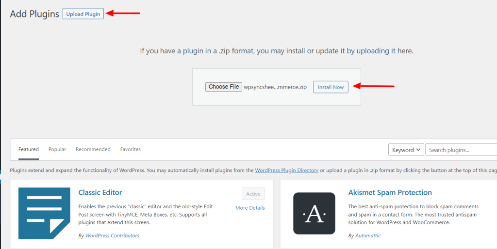 Upload Plugin