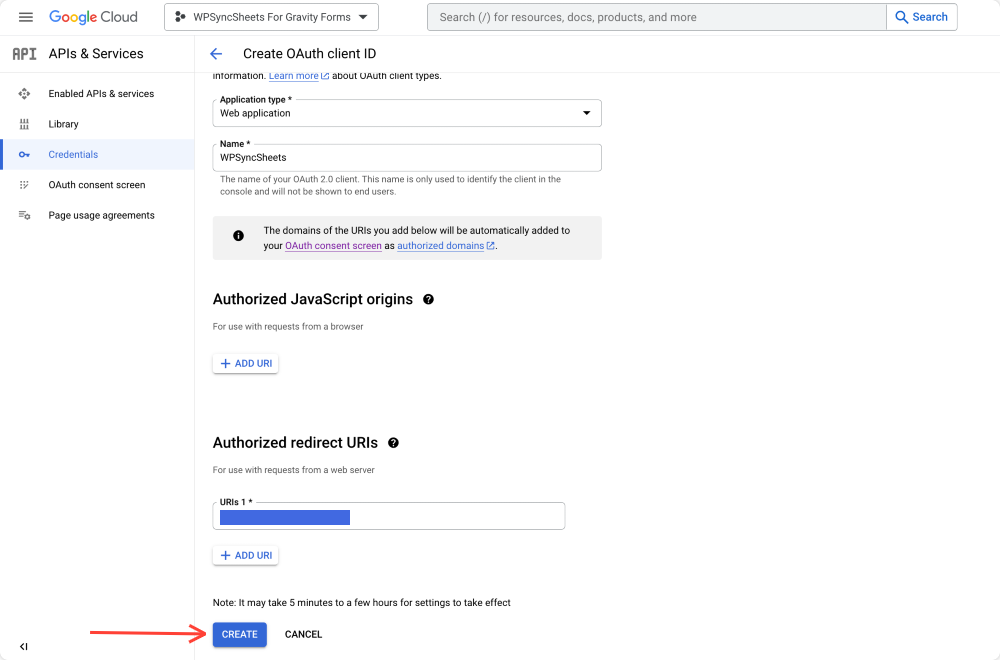 Web Application name 