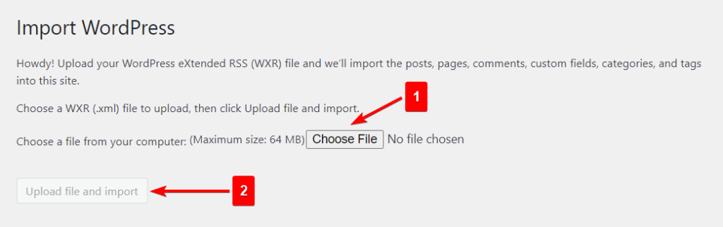 Import WordPress Posts