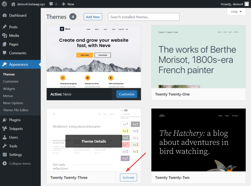 Default WordPress Theme 