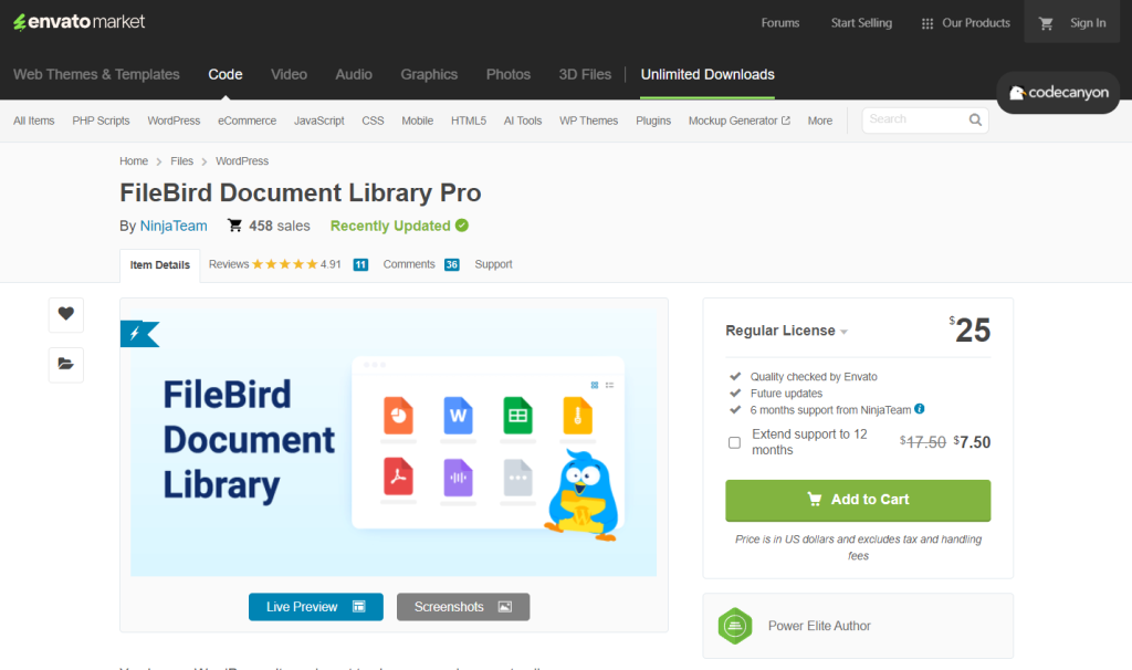 FileBird Document Library Pro