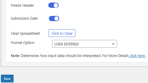 Freeze Headers