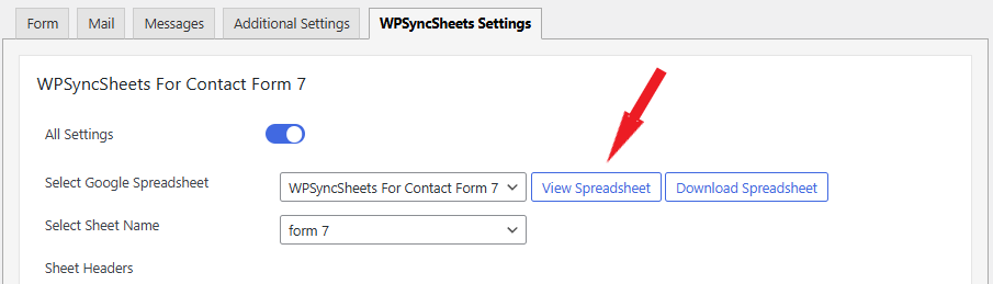 View Spreadsheets