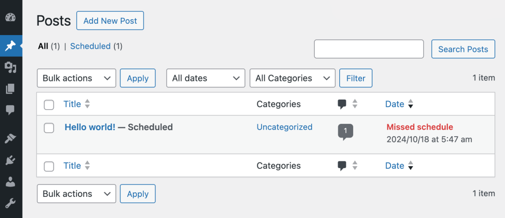 WordPress Listing All  Posts 