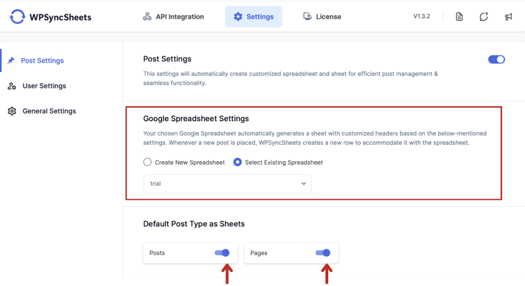 Create New Google Sheets with enable option