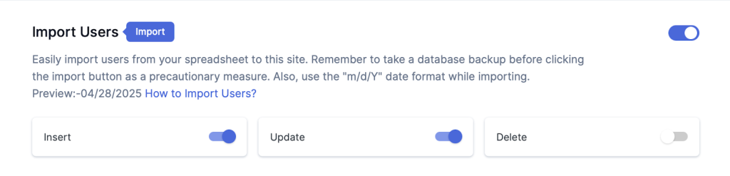 Import WordPress users