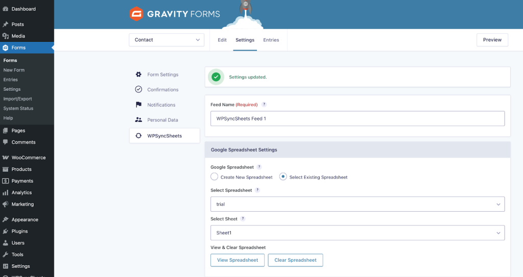 Create New Google Sheets