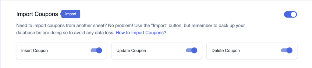 Import WooCommerce Coupons option